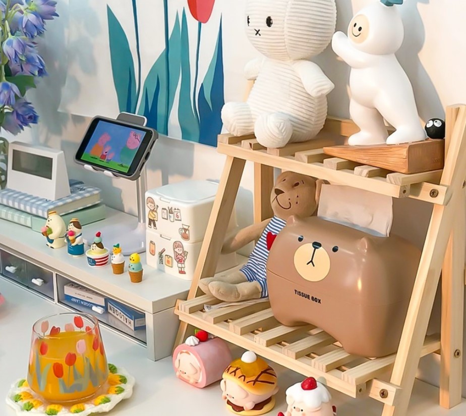 선반 화분 이케아 나무 미니 원목 책상 다용도실 사다리형 무타공