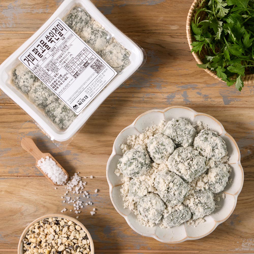 싸리재 찰떡 [ 거피팥 현미 찹쌀 쑥인절미 200g ] 쑥떡 굳지않는 아침대용 맛있는 떡 이미지 3