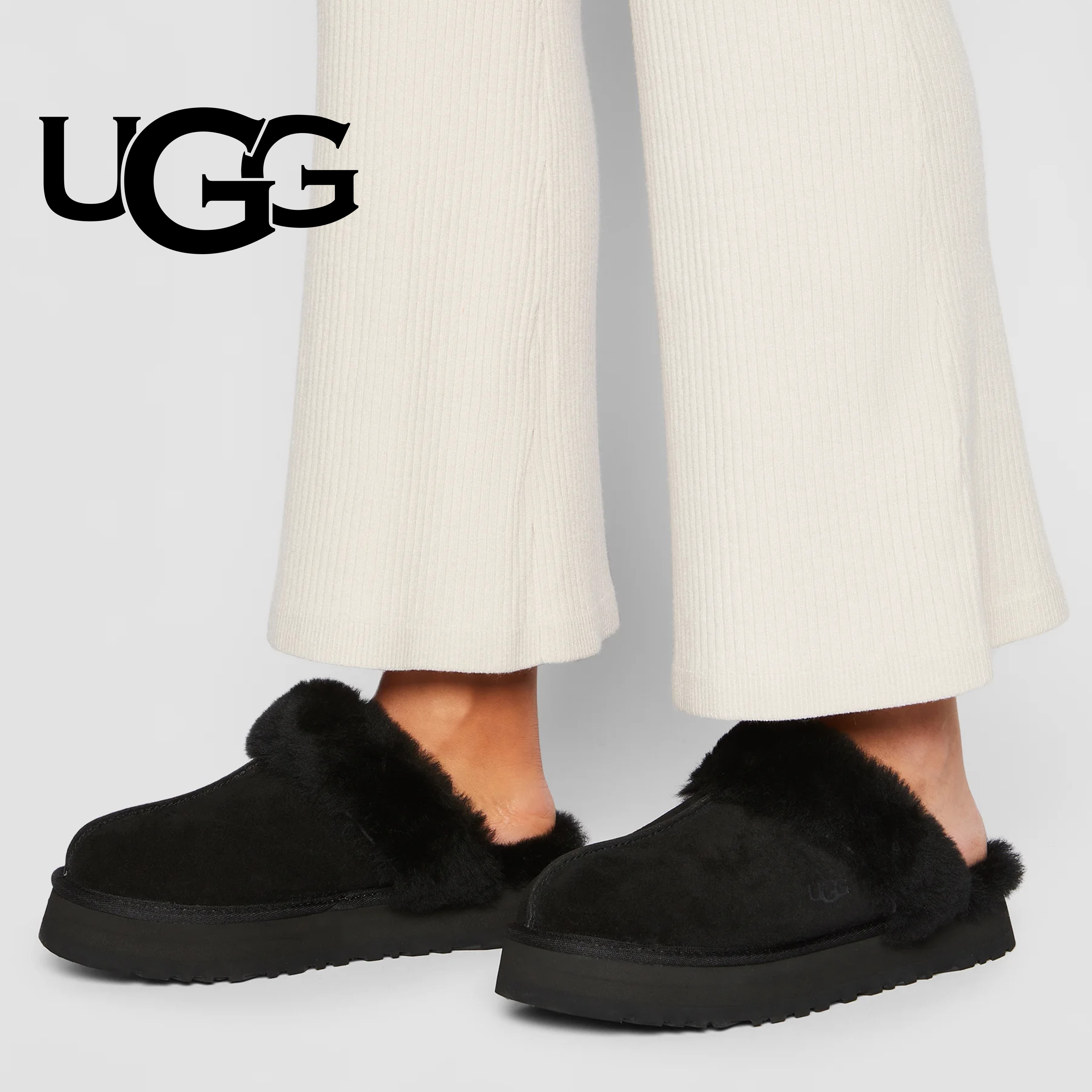 어그 슬리퍼 디스케트 블랙 여성 UGG 미국