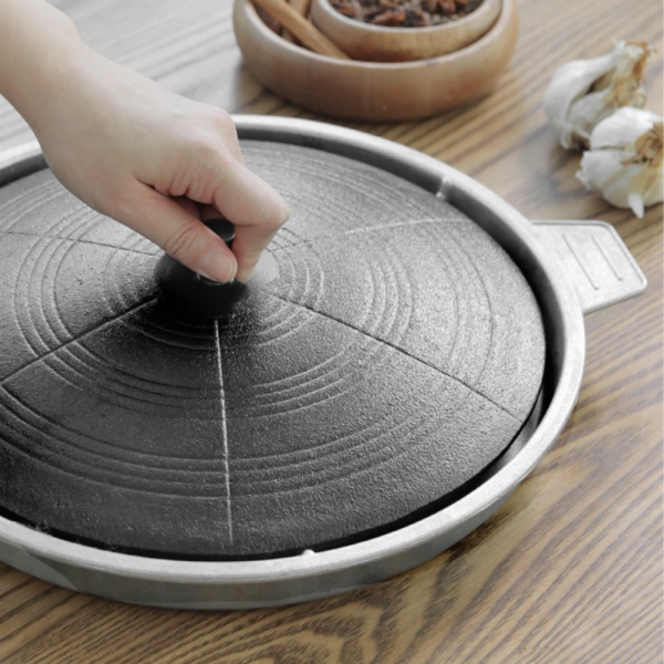 솥뚜껑불판세트 무쇠 가마솥 솥뚜껑 고기구이판 30cm : 몽실이집