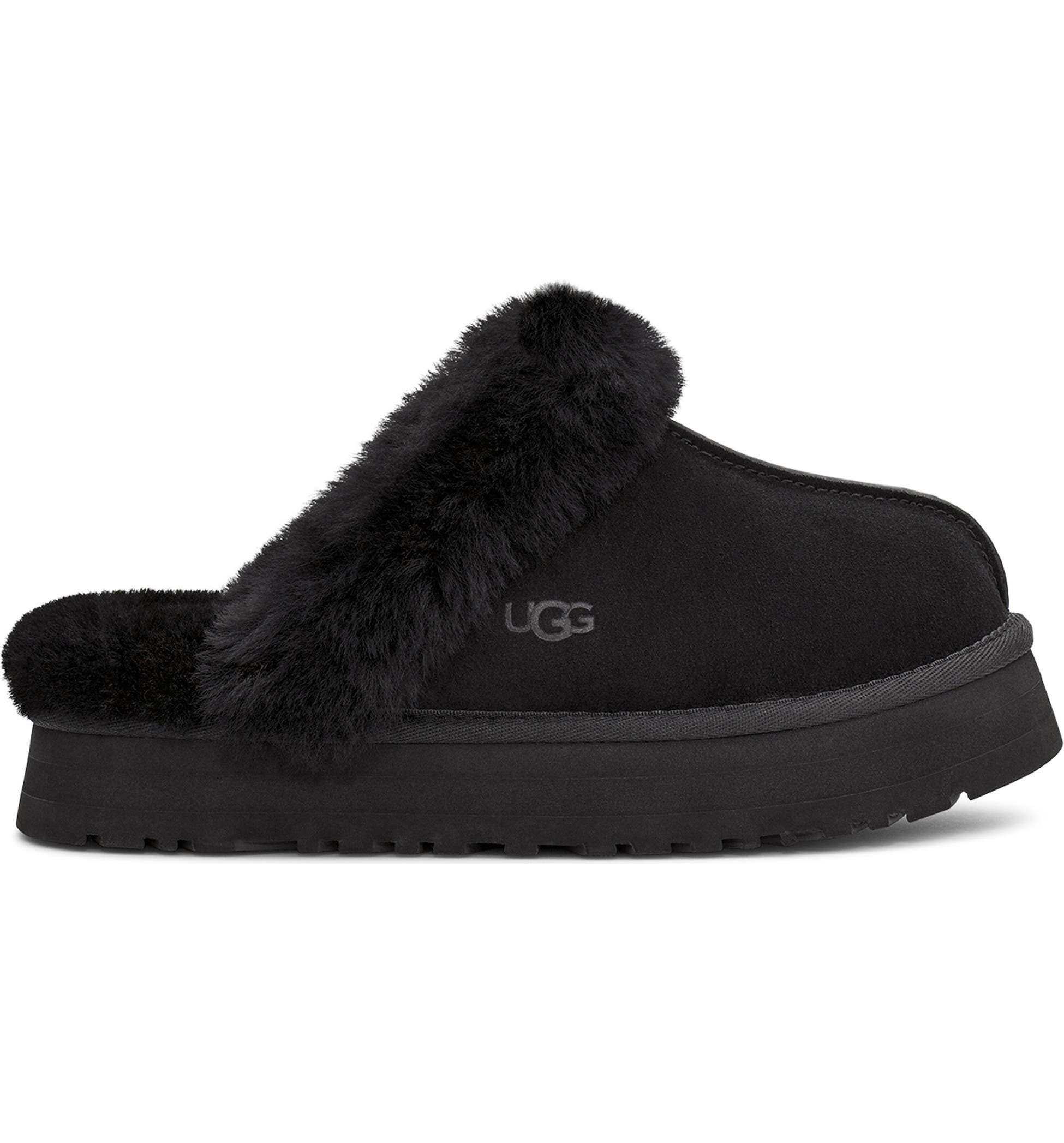 어그 슬리퍼 디스케트 블랙 여성  UGG 미국 - 상세 이미지 4