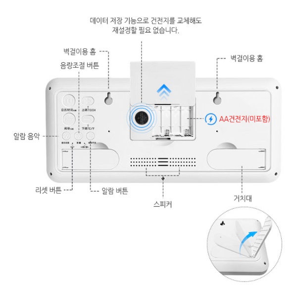 무선 전자 벽 시계 초대형 시계 개업식 시계 업소용 시계 - 상세 이미지 5