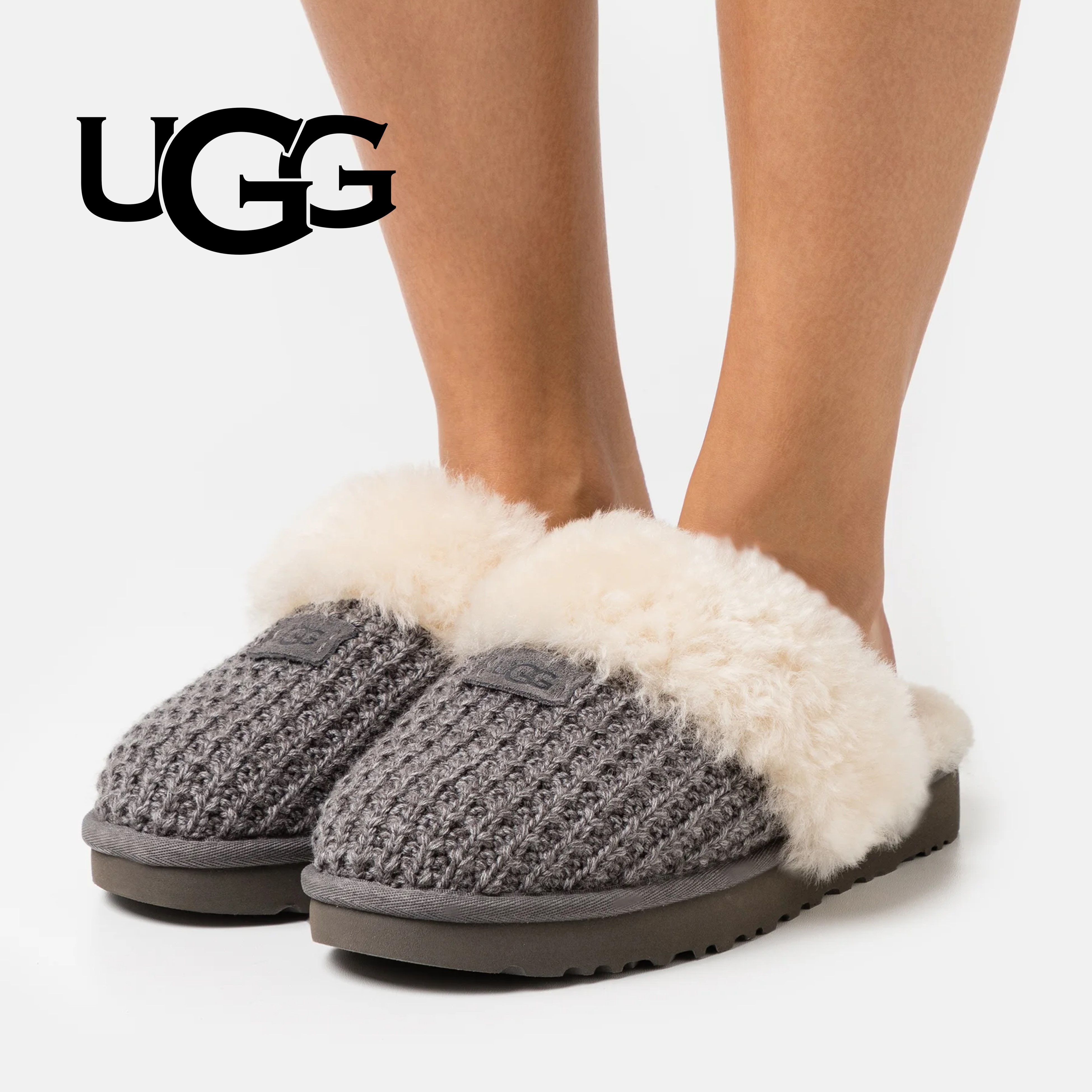 어그 슬리퍼 코지 니트 차콜 여성  UGG 미국