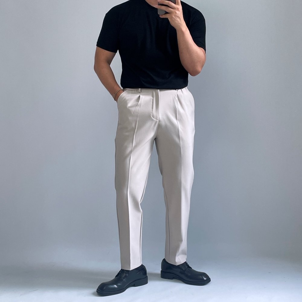 1+1 남자9부슬랙스 슬림핏슬랙스 구김없는바지 이미지 3