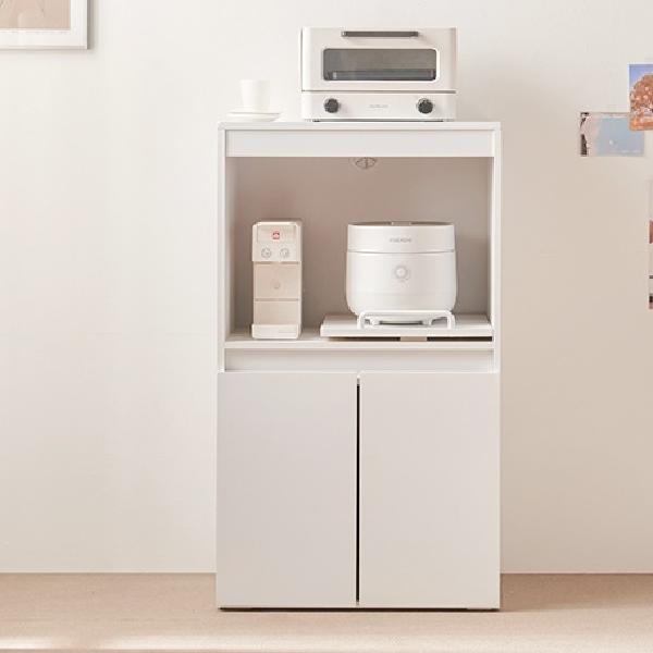 전기밥솥수납장 미니밥솥장 작은 밥솥정리대 렌즈다이