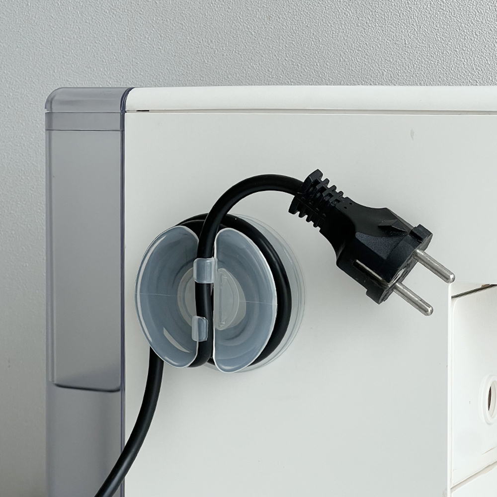 부착식 전선정리 감개 케이스 컴퓨터 책상 선정리 클립