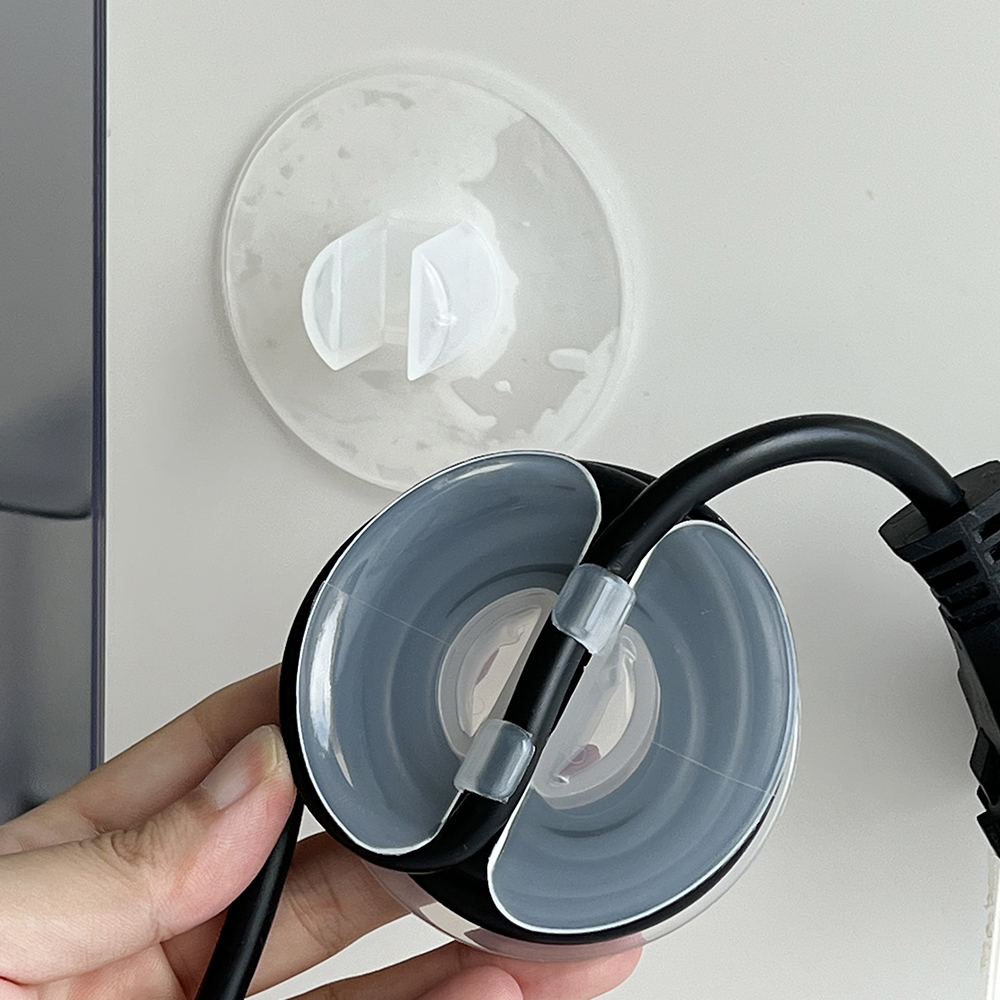 부착식 전선정리 감개 케이스 컴퓨터 책상 선정리 클립