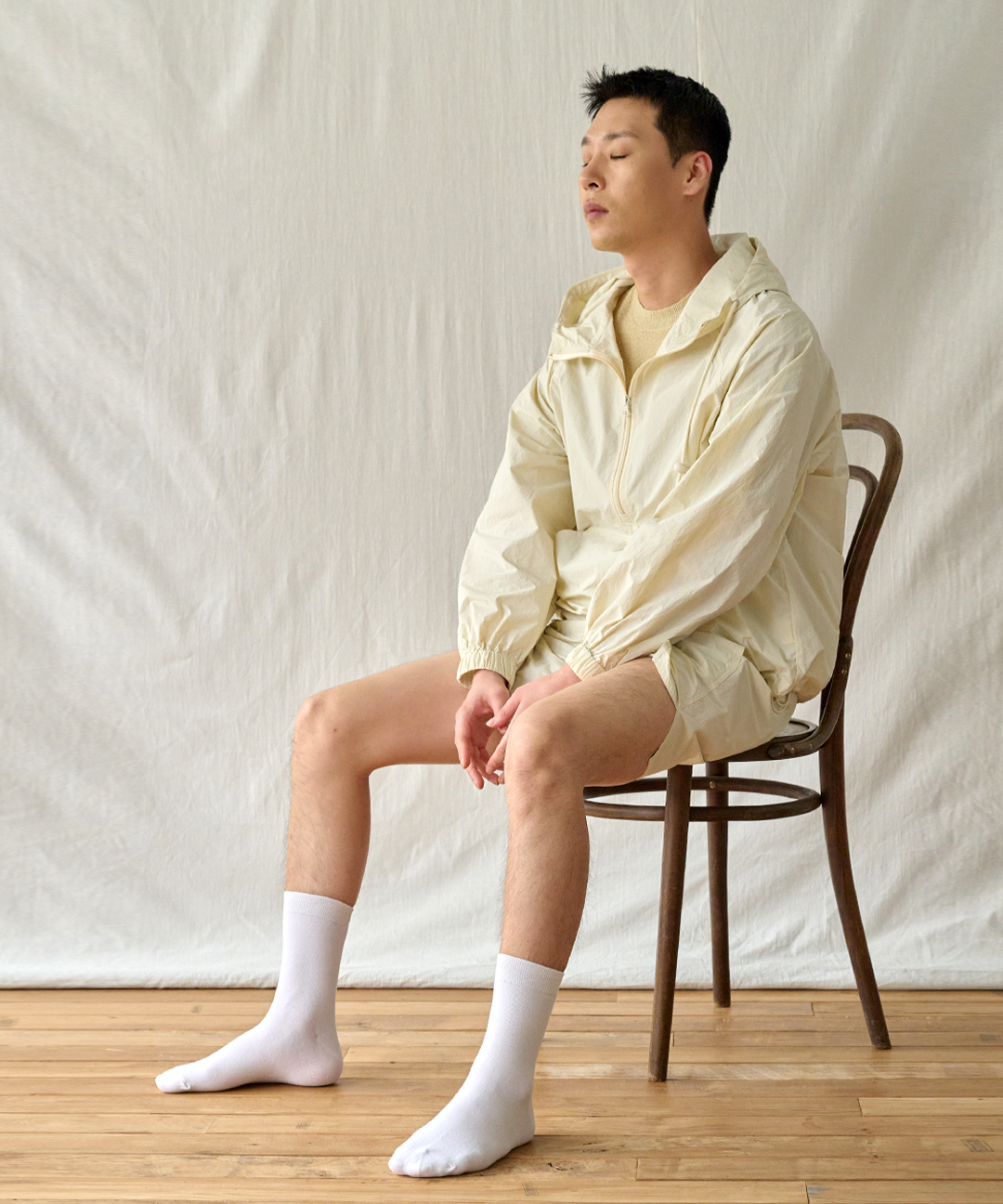 남성양말 국산 정장 흰 검정 중목 장목 양말 - 상세 이미지 3