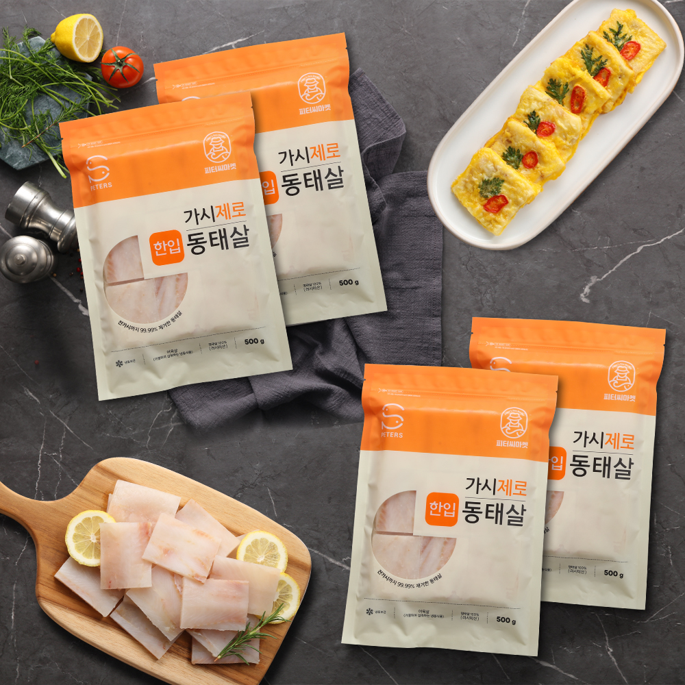 피터씨마켓 가시제로 순살 한입 동태살 500g, 4개 - 상품 이미지