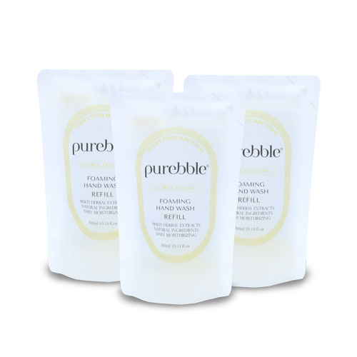 퓨어블 포밍 핸드워시 손세정제 리필파우치 옐로우 300ml 3개