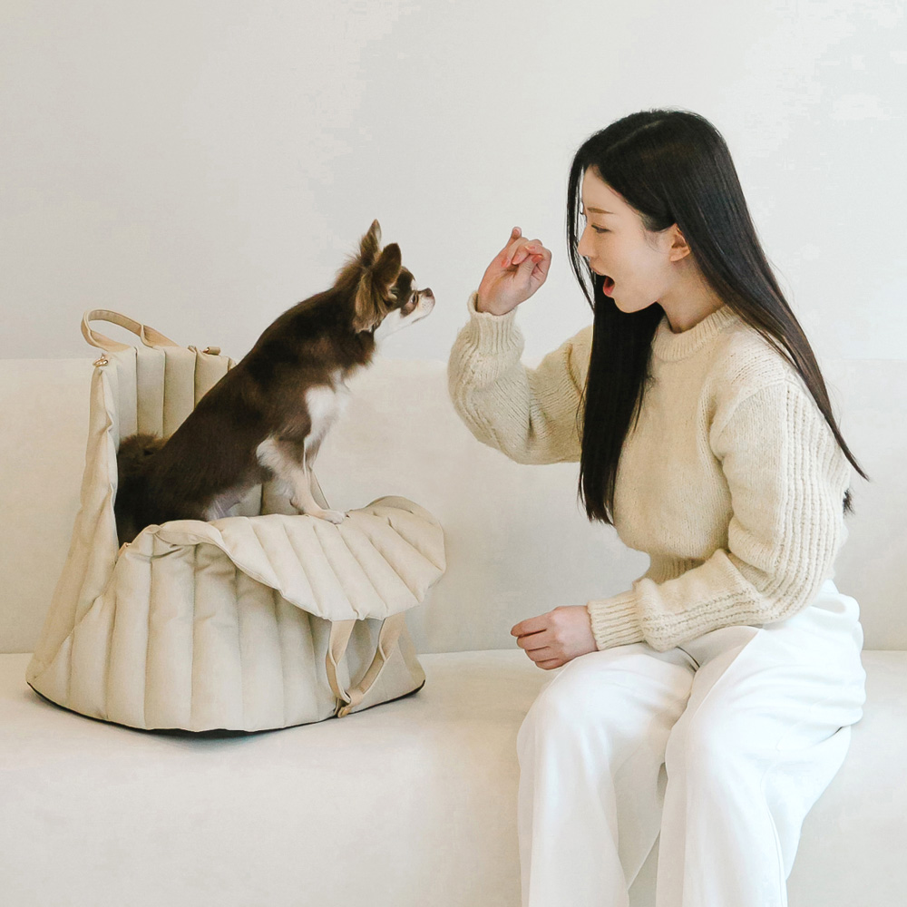 펫트리움 마들렌 강아지 카시트 이동가방 슬링백 캐리어 - 상세 이미지 5