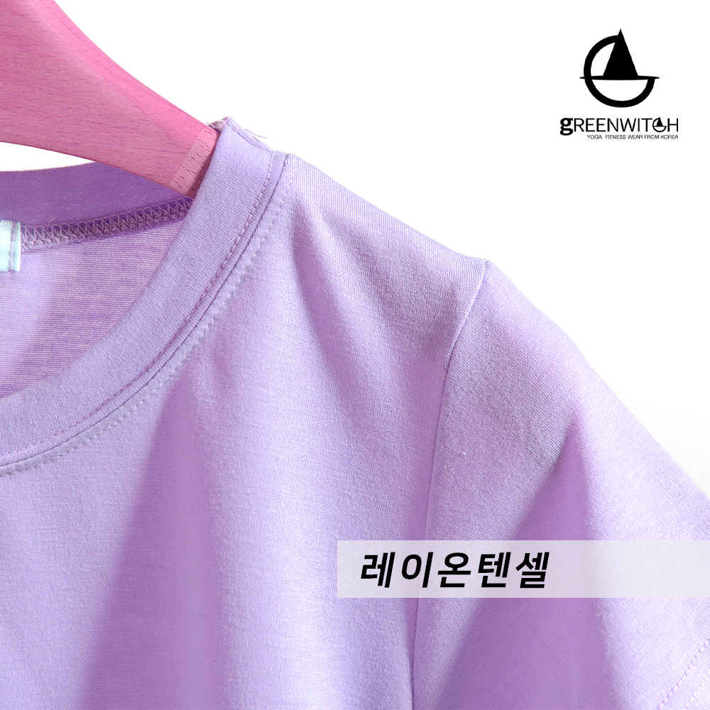 그리니치 양사이드셔링 텐셀티 스트링티셔츠 필라테스 요가복 이미지 6