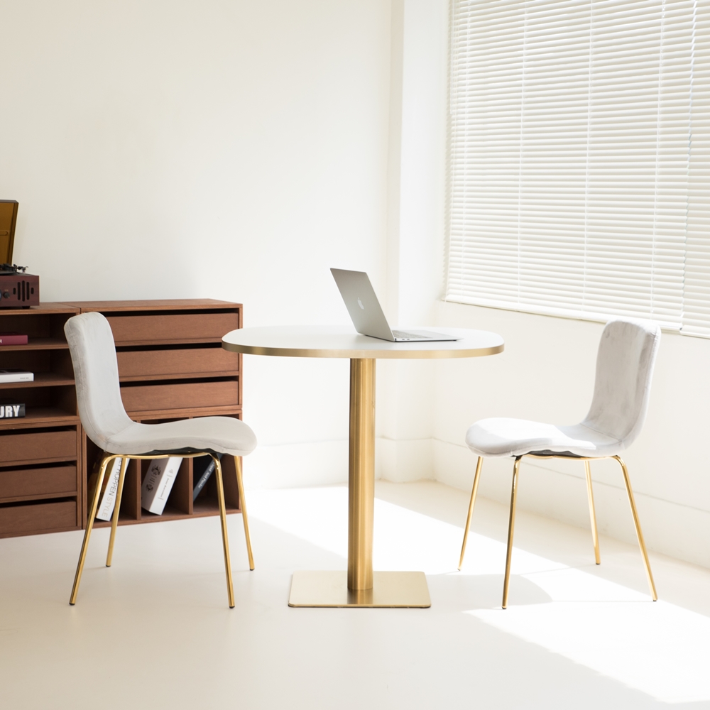 멜로스 원형테이블800 원형 둥근 원탁 식탁 업소용 1인용 원룸 식탁