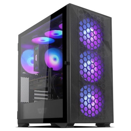 다크플래쉬 darkFlash DLX21 RGB MESH 강화유리 컴퓨터 PC 케이스 (블랙)