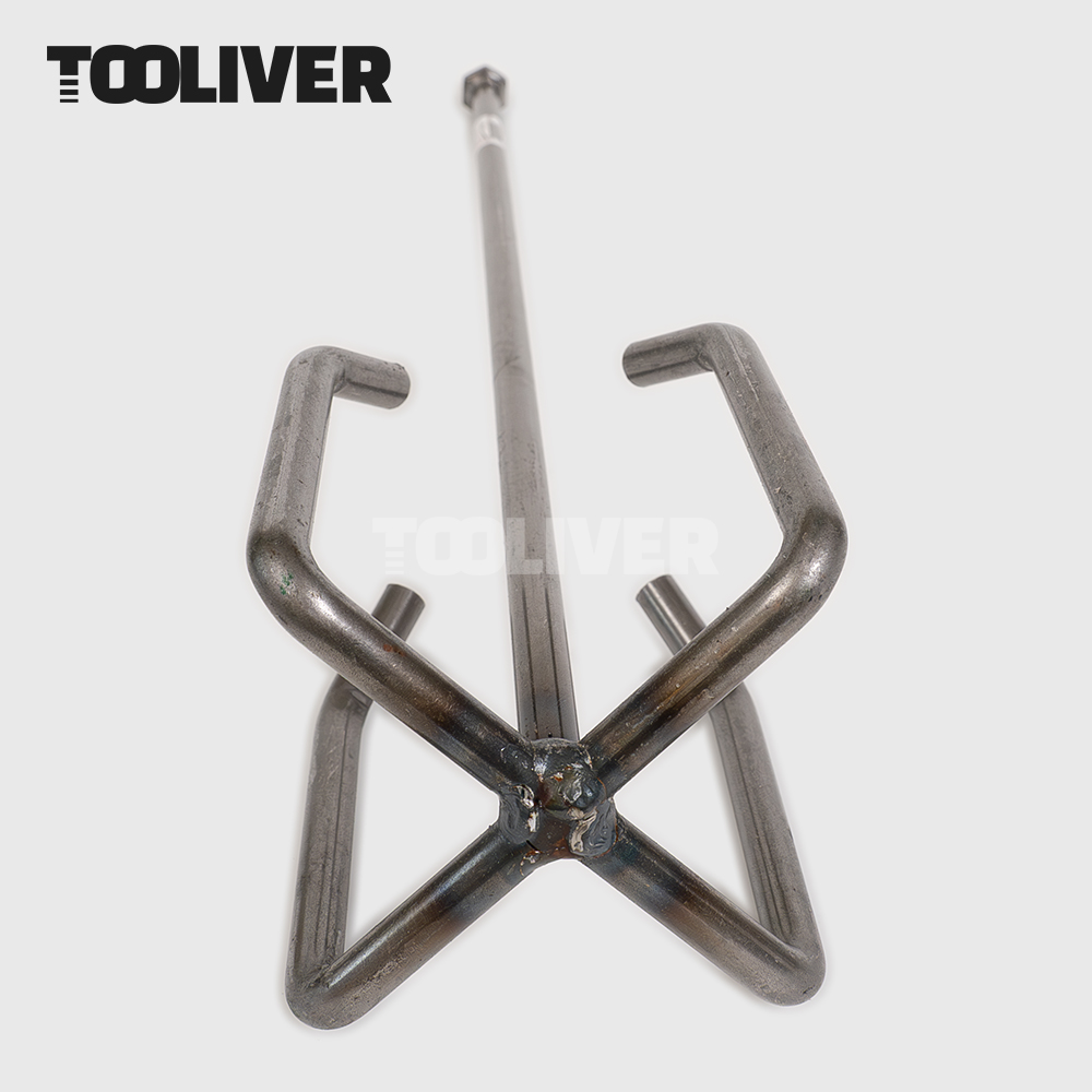 L자 믹서기날개 M14 믹서날 메지 시멘트 교반용 중형 14cm날개 길이선택 이미지 2