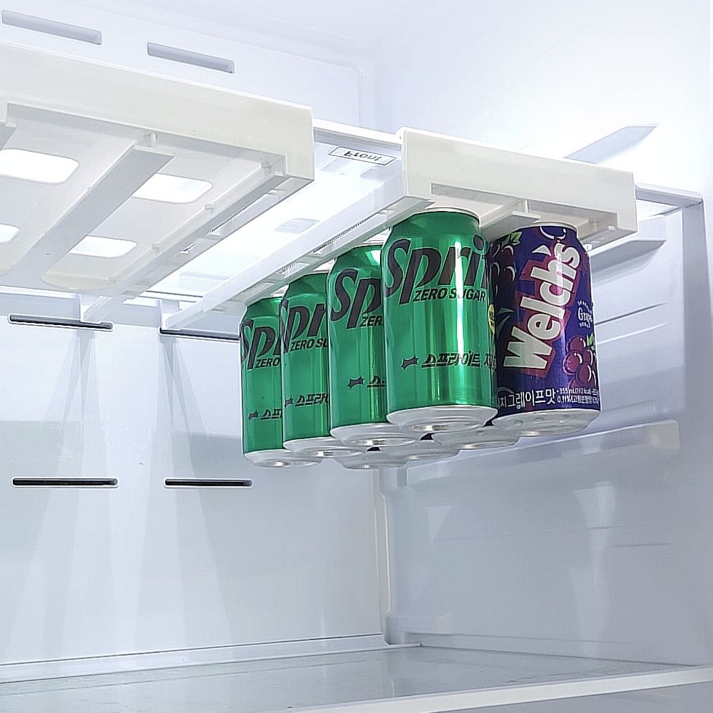 냉장고 공중부양 캔 거치대 음료수 맥주 정리 홀더 트레이 60초인테리어 - 상품 이미지