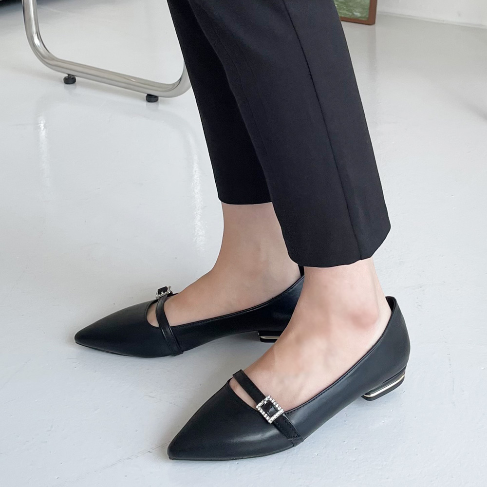 스틸레토 플랫 발편한 메리제인 플랫슈즈