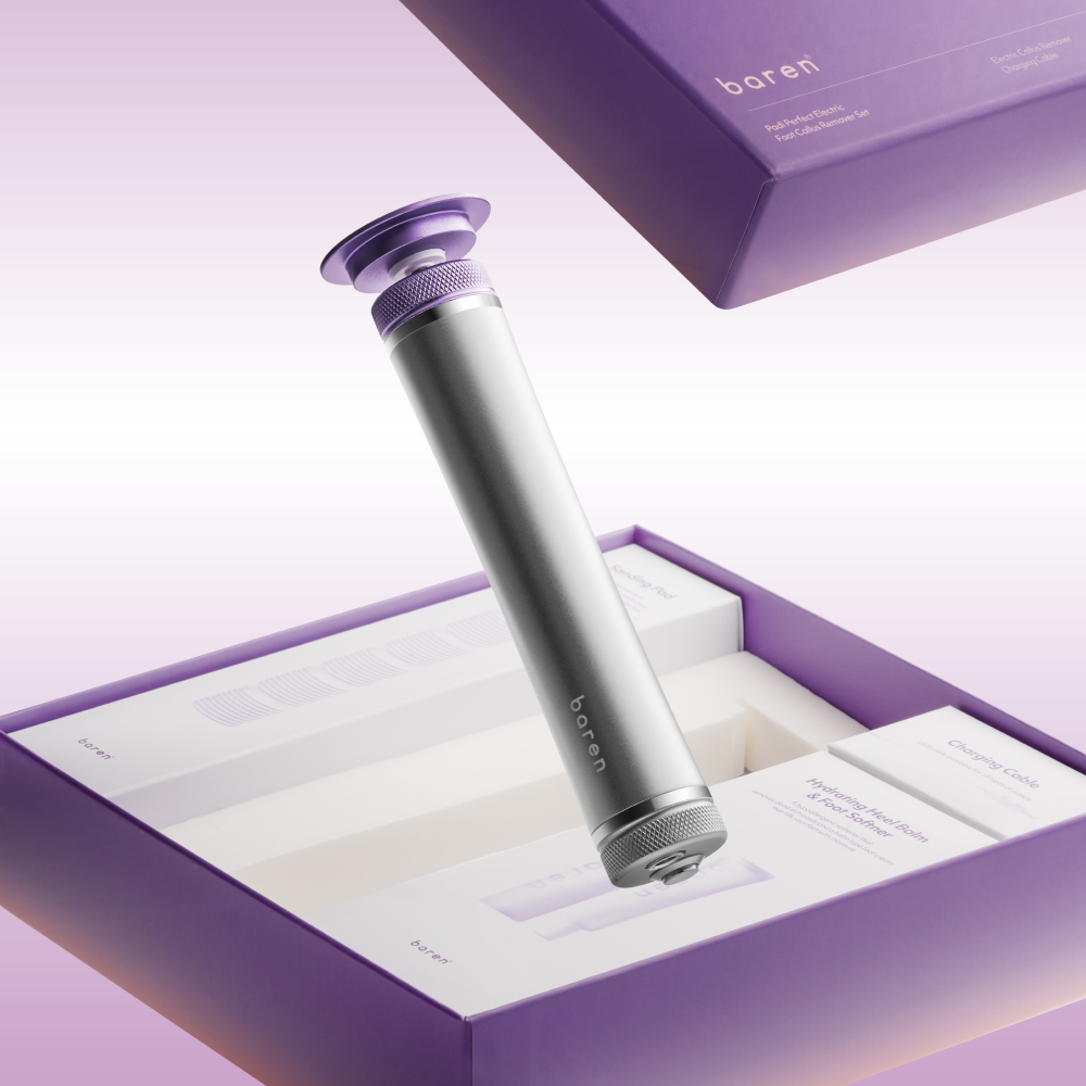 바렌 패디퍼펙트 전동 발각질 제거기 퍼플에디션 발 뒤꿈치 발바닥 굳은살 제거 패디플래닝