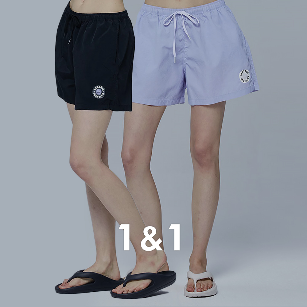 여성 반바지 수영복 1+1 래쉬가드 비치웨어 빅사이즈 보드숏 스윔 팬츠 쿨링 시그니처 - 상품 이미지
