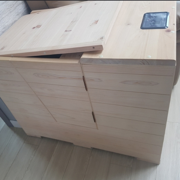 더퍼 반신욕조커버 반신욕기 이동식 원목 욕조 덮개 주문제작 58X56X77 인디핑크 이미지 6