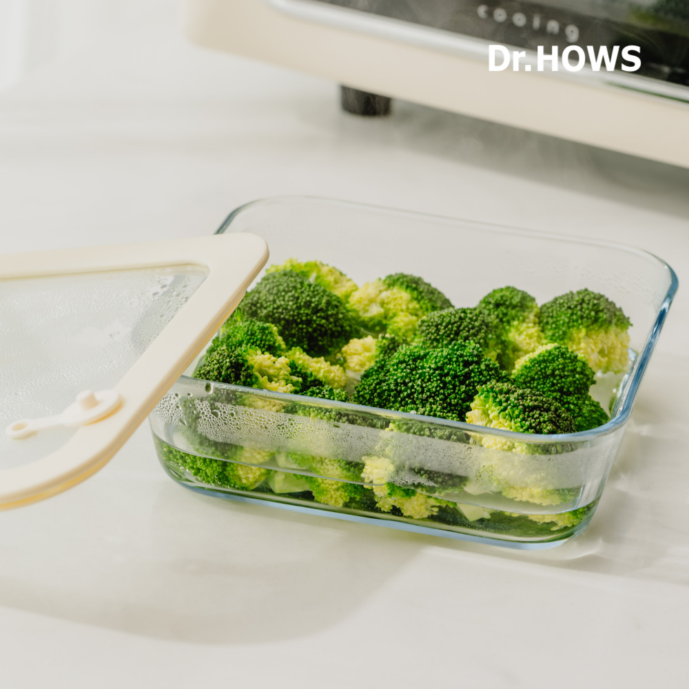 닥터하우스 글림 내열유리 진공 밀폐용기 정사각 1700ml