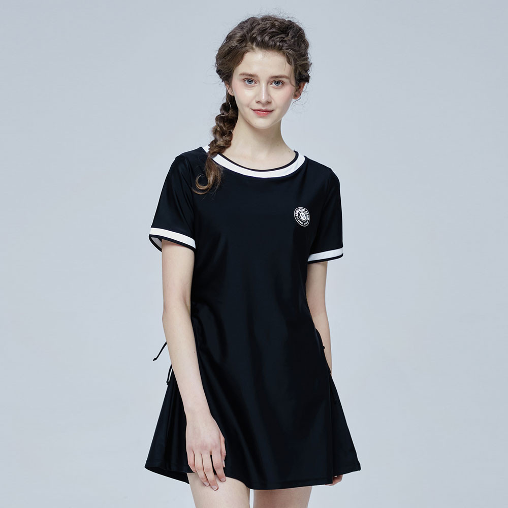 원피스 수영복 여성 래쉬가드 비치웨어 빅사이즈 체형커버 리본 스트링 팬츠세트