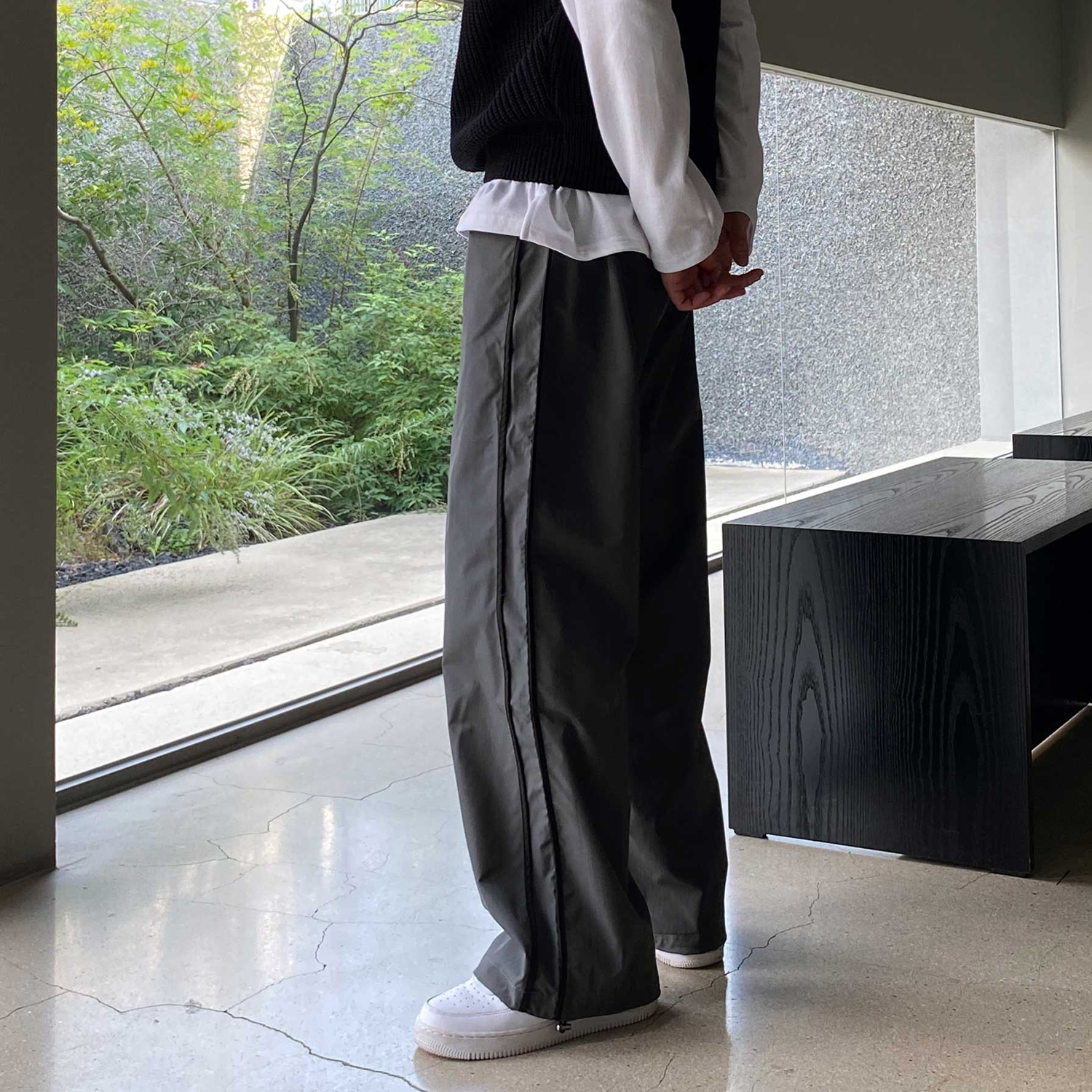 1+1 옆라인 남자와이드팬츠 벌룬팬츠 남자통바지 통넓은바지 이미지 3