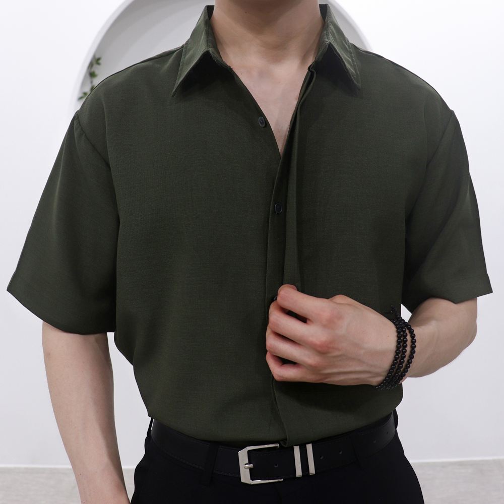 링클프리반팔셔츠 구김없는와이셔츠 남자흰셔츠 - 상세 이미지 5