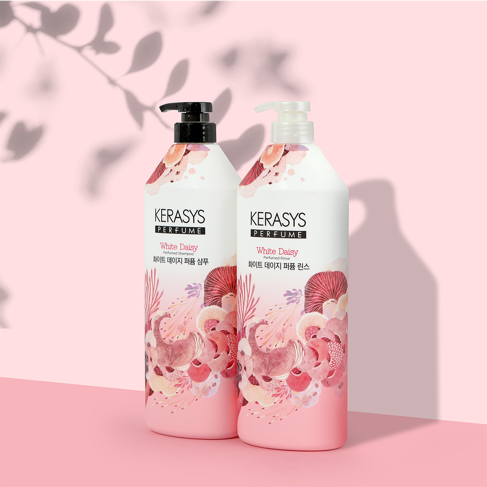 애경 케라시스 퍼퓸 화이트 데이지 헤어 샴푸 1L+린스 1L - 메인 이미지