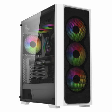 브라보텍 BRAVOTEC SWORD S830 RGB 타이탄 글래스 컴퓨터 PC 케이스 (화이트)