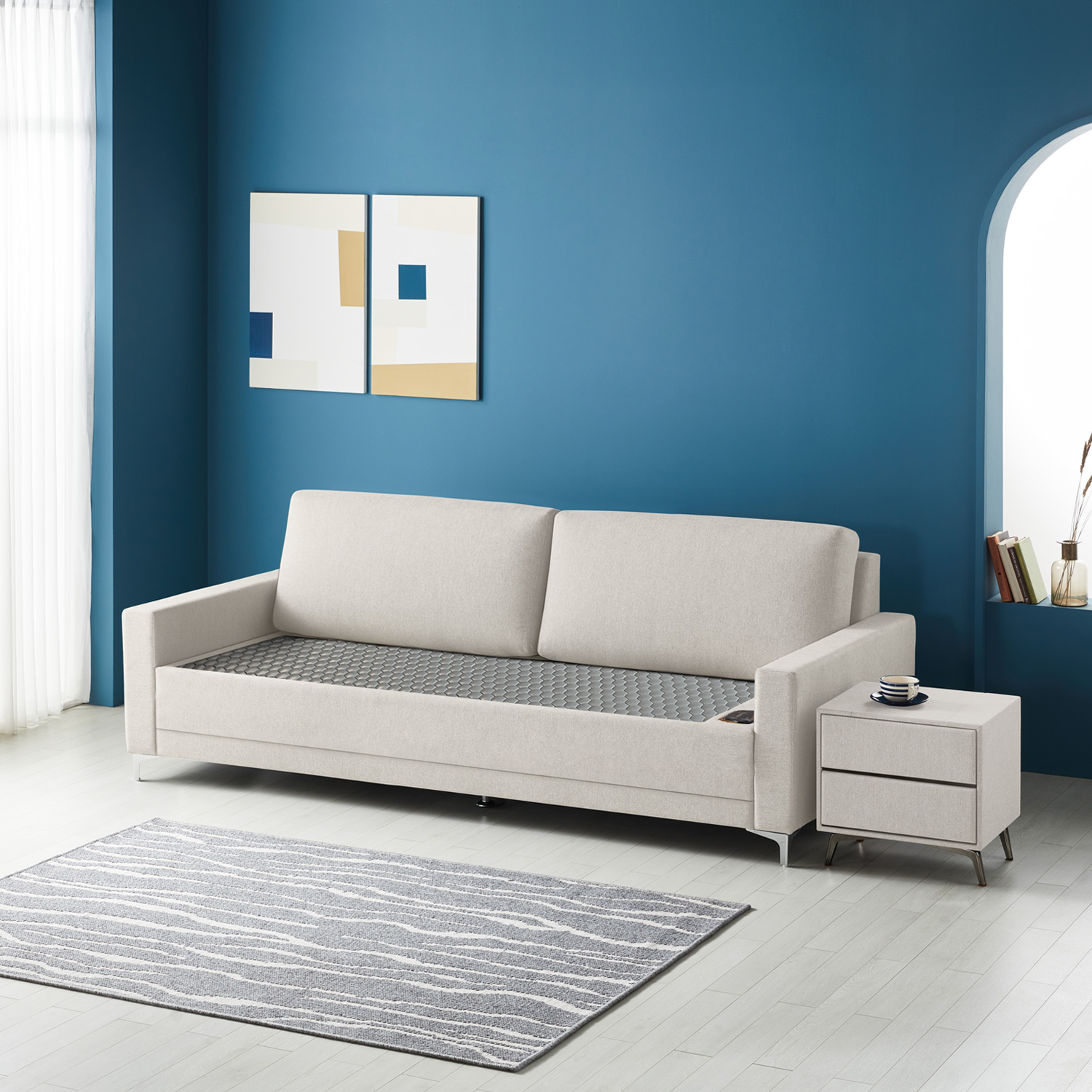 가보건강침대 황토 밀양흙침대 세라믹볼 세라믹스 돌침대 3인용 소파 F소피아SE