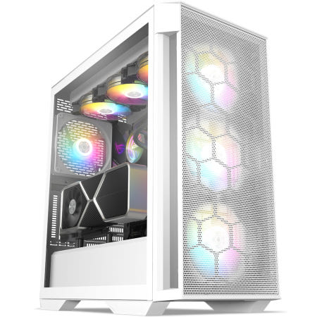 브라보텍 BRAVOTEC GUARDIAN 3100M V2 타이탄 글래스 컴퓨터 PC 케이스 (화이트)