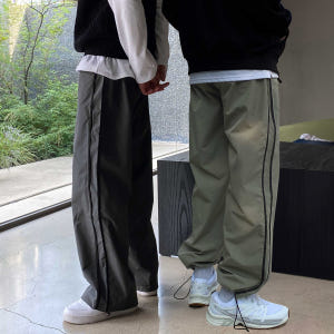 옆라인 남자와이드팬츠 벌룬팬츠 남자통바지 통넓은바지 착용 후기 | 사이즈/핏 총정리 - 상품 이미지 1