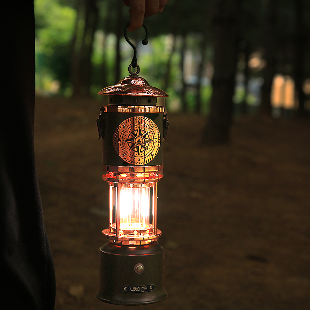 레토 캠핑랜턴 감성 황동 LED 광부랜턴 캠핑조명 LPL-MW11