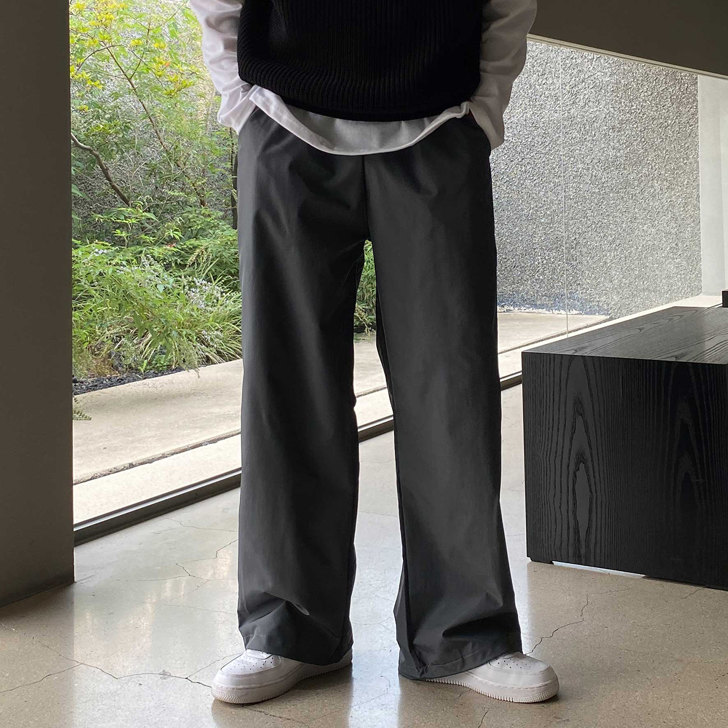 옆라인 남자와이드팬츠 벌룬팬츠 남자통바지 통넓은바지 - 상세 이미지 5