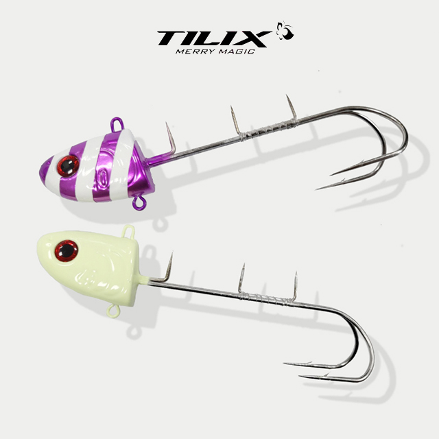 타일릭스 갈치텐야 드래곤 슬레이어 더블 훅 지그헤드 갈치 낚시 바늘 20g : 엠피싱