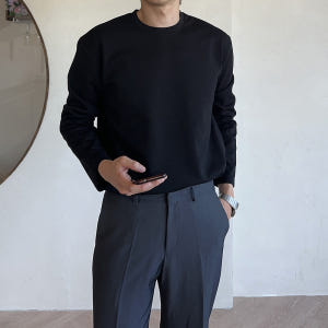 남자긴팔티 오버핏 분또 레이어드 남자티셔츠 착용 후기 | 사이즈/핏 총정리 - 상품 이미지 2