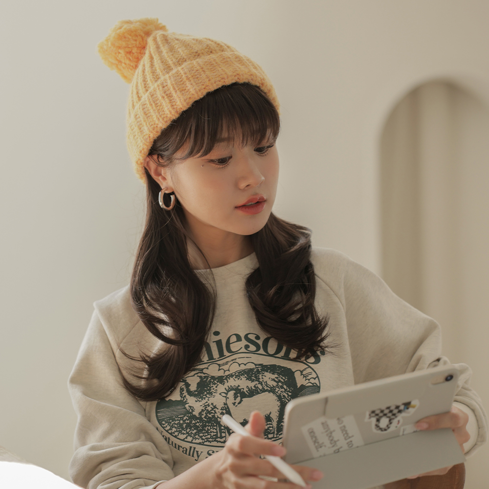 긴머리 레이어드 웨이브 통가발 - 상세 이미지 5