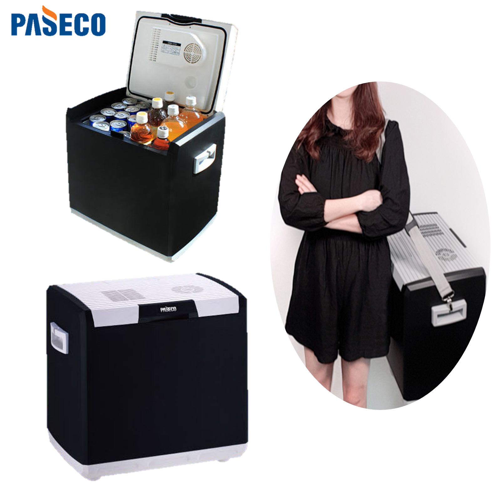 파세코 차량용 자동차 냉장고 쿨러 아이스박스 냉온장고 미니 소형 캠핑 28L