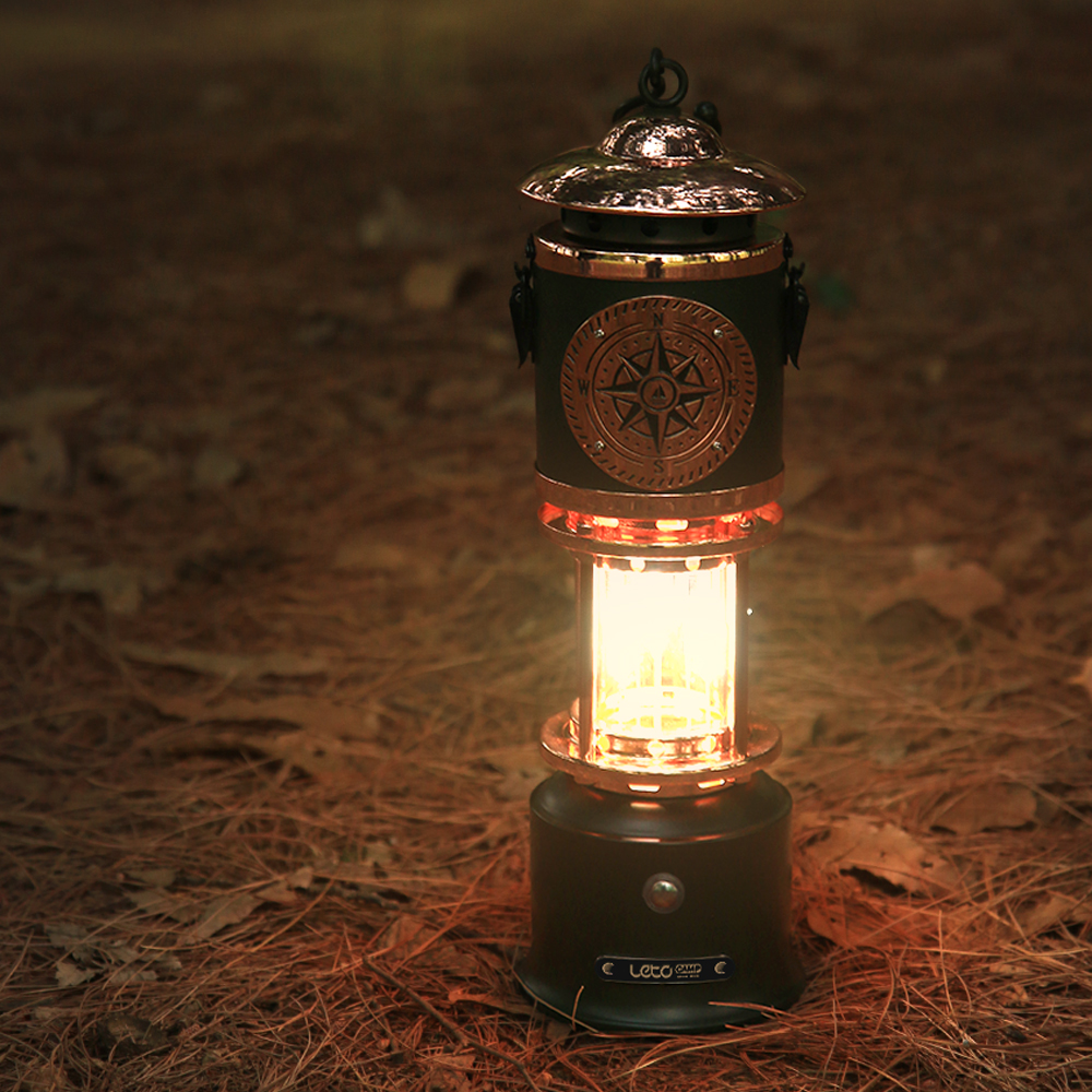 레토 캠핑랜턴 감성 황동 LED 광부랜턴 캠핑조명 LPL-MW11