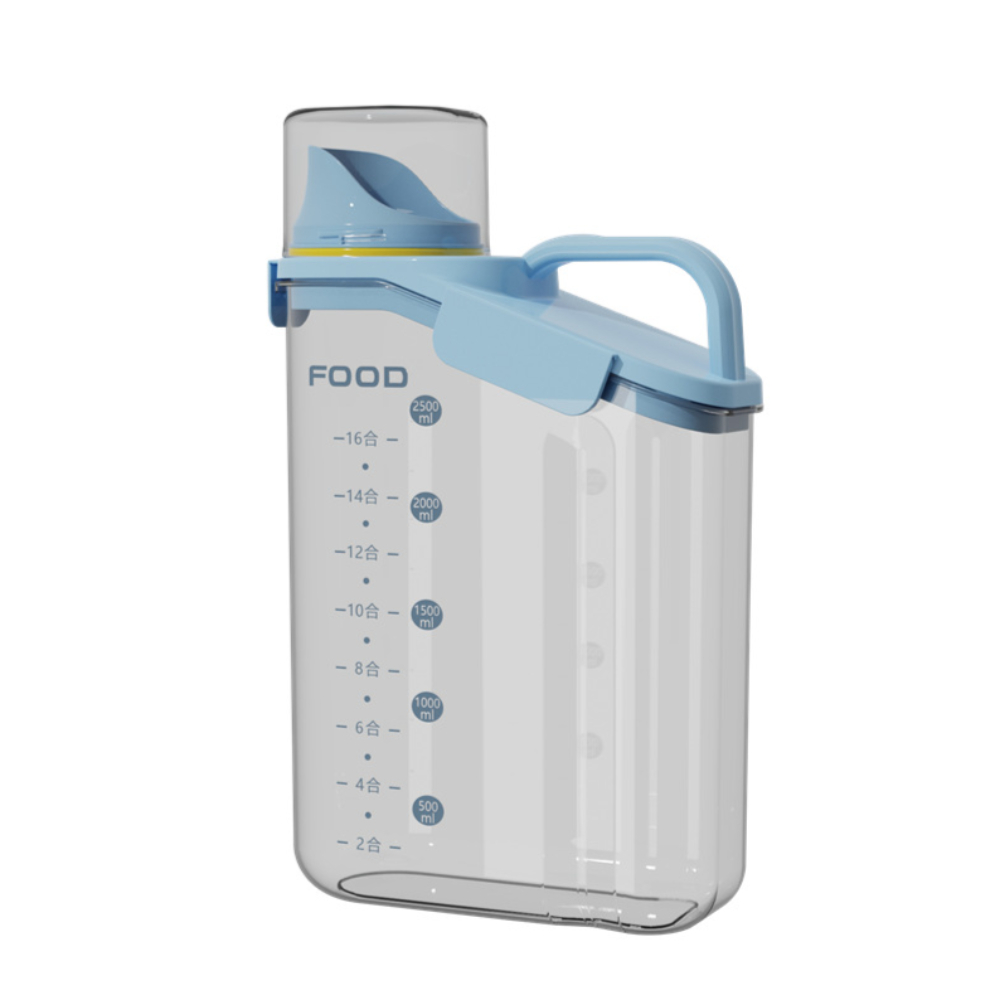 위드레오 강아지 고양이 사료통 밀폐 보관 흰색 2000ml - 상세 이미지 2