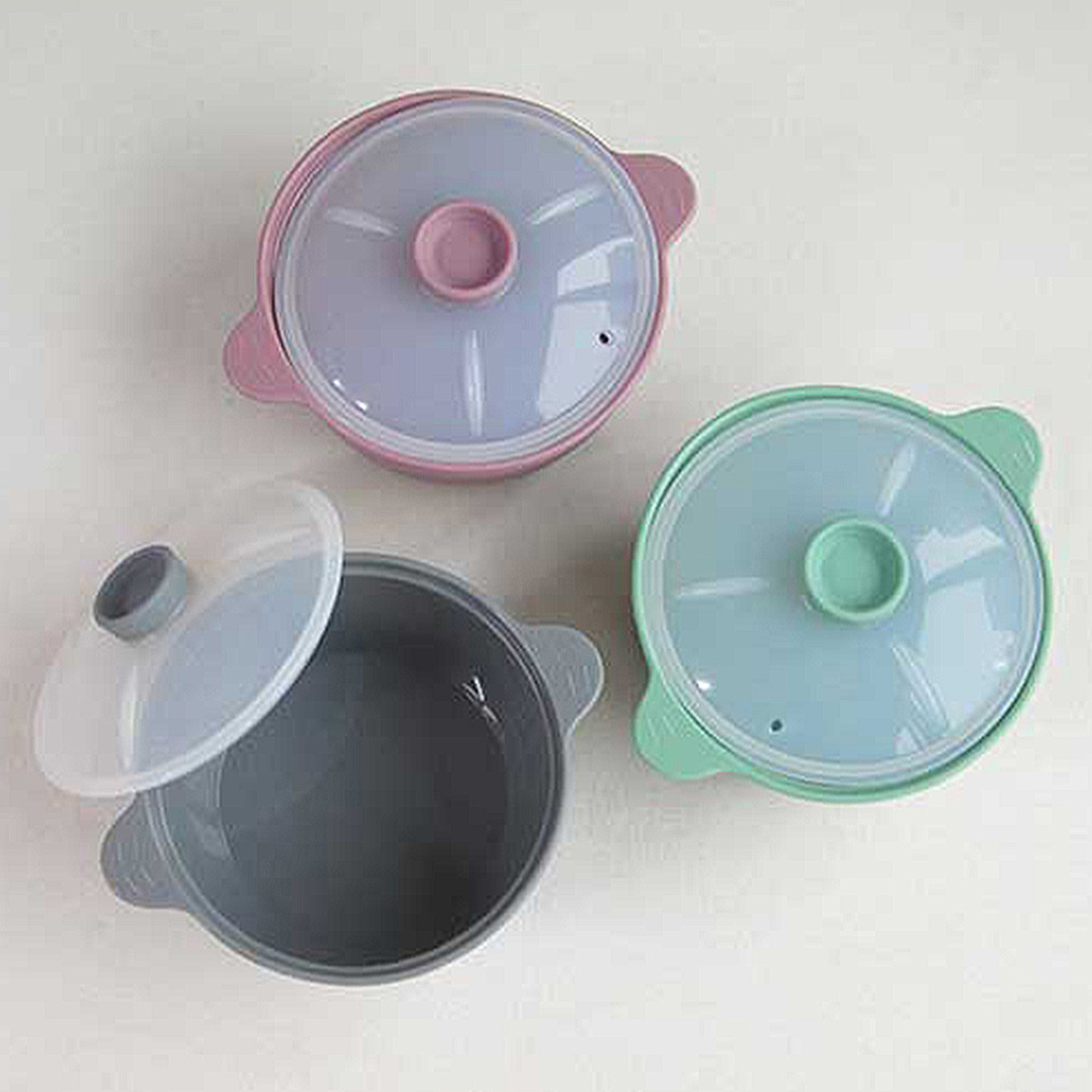 이유식멀티찜기 플래티넘 실리콘 채소 전자레인지 계란찜 이유식 찜기 3size