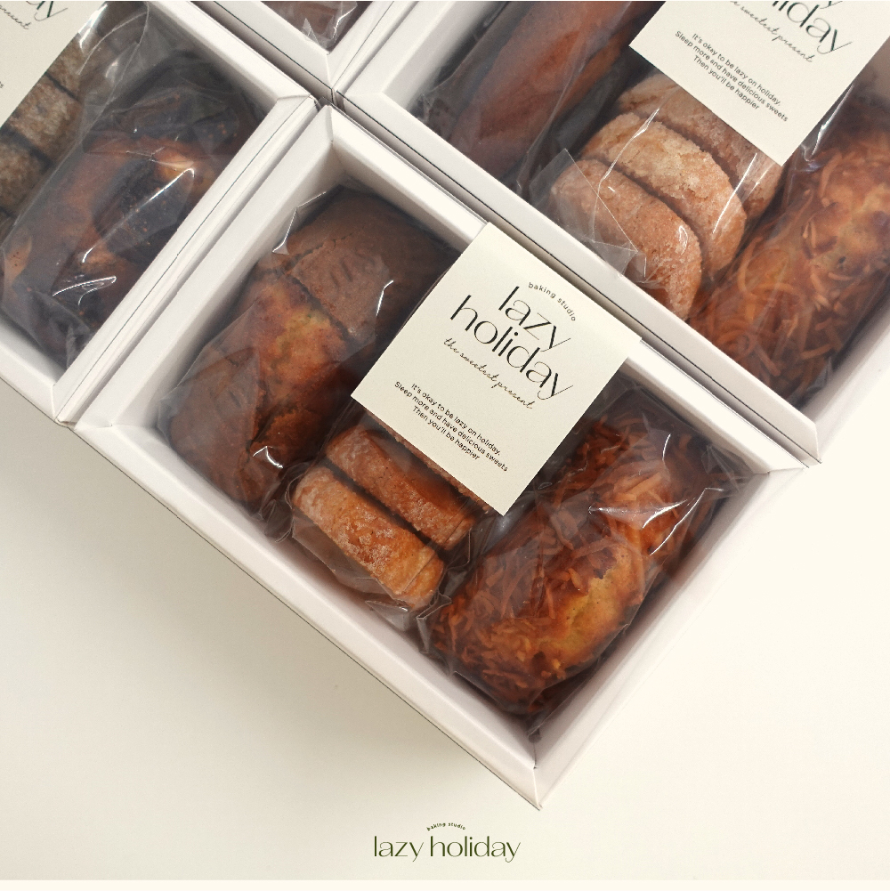 결혼 웨딩 쿠키 답례품 조문 시보해제 승진 돌 퇴사 디저트 간식 휘낭시에2+사브레 플레인 - 상세 이미지 3