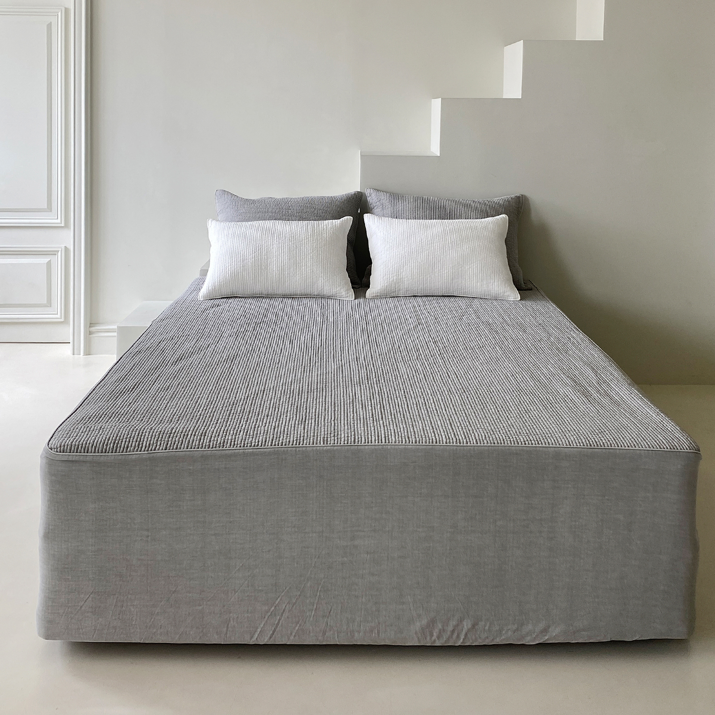 오가닉 순면 피그먼트 매트리스커버 사이즈맞춤 패밀리침대커버 SS+SS