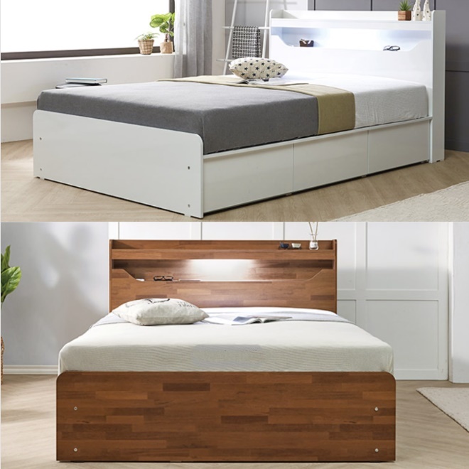 호텔식 침대 프레임 낮은 침대 프레임 호텔형 오크 파운데이션 SS