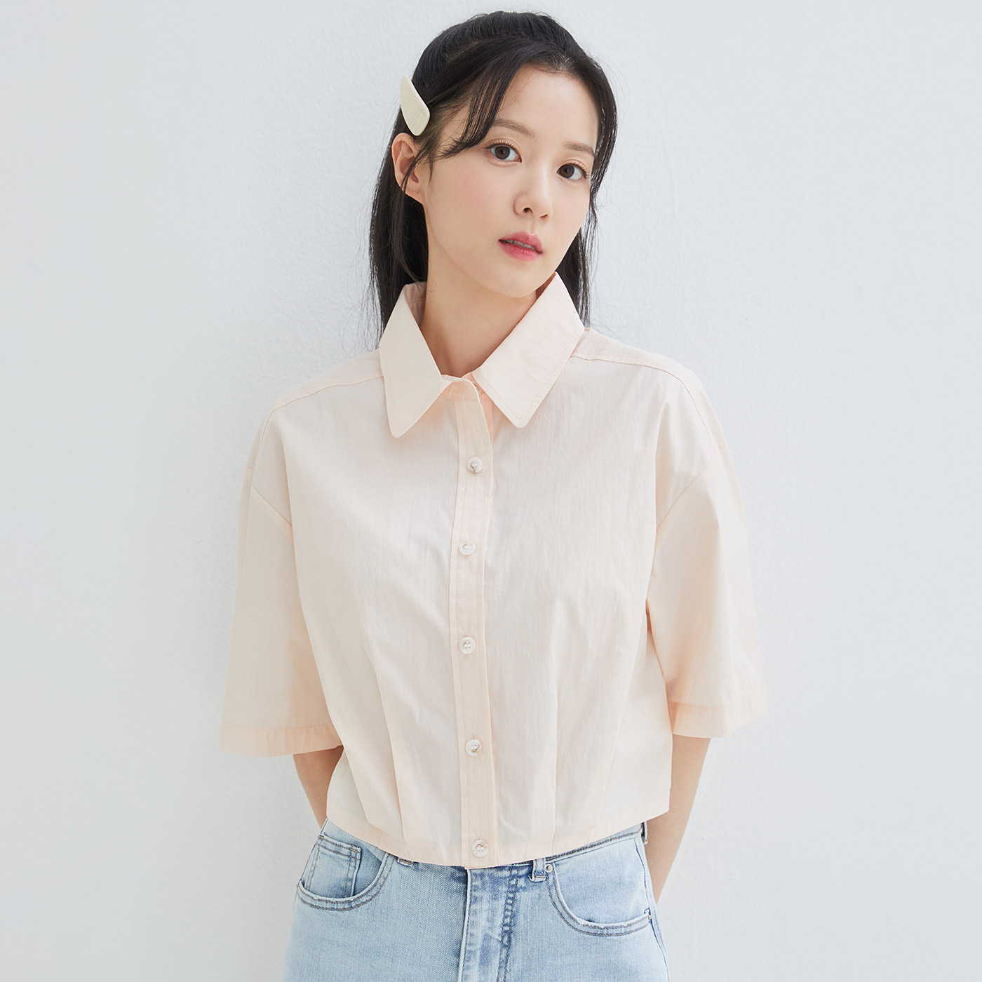 로엠 밴딩 반팔 셔츠 RMYWD37RT3 - 상세 이미지 2