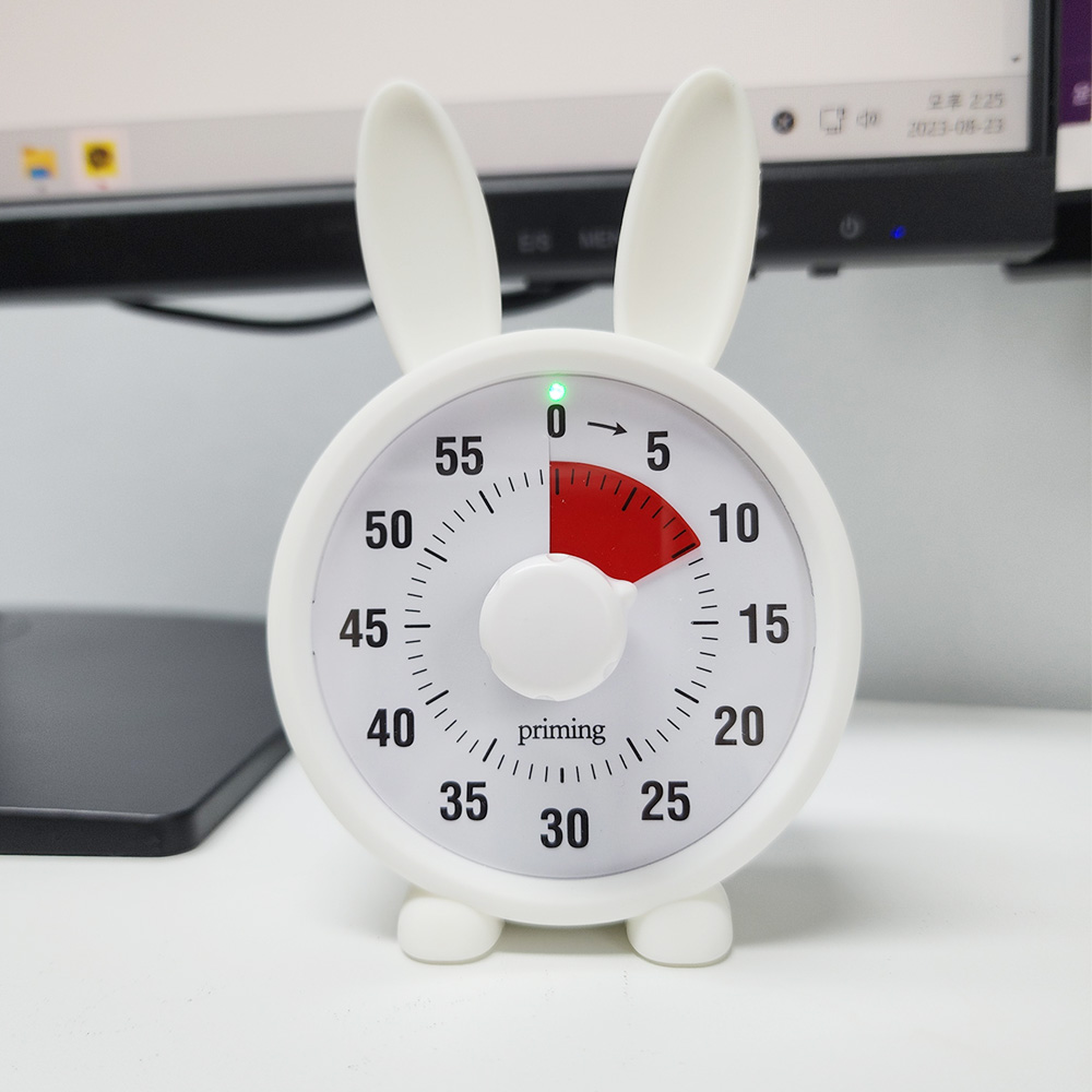 프라이밍 큐큐 타이머 (C타입 충전식 초저소음 라이트/사운드 모드 일시정지기능)