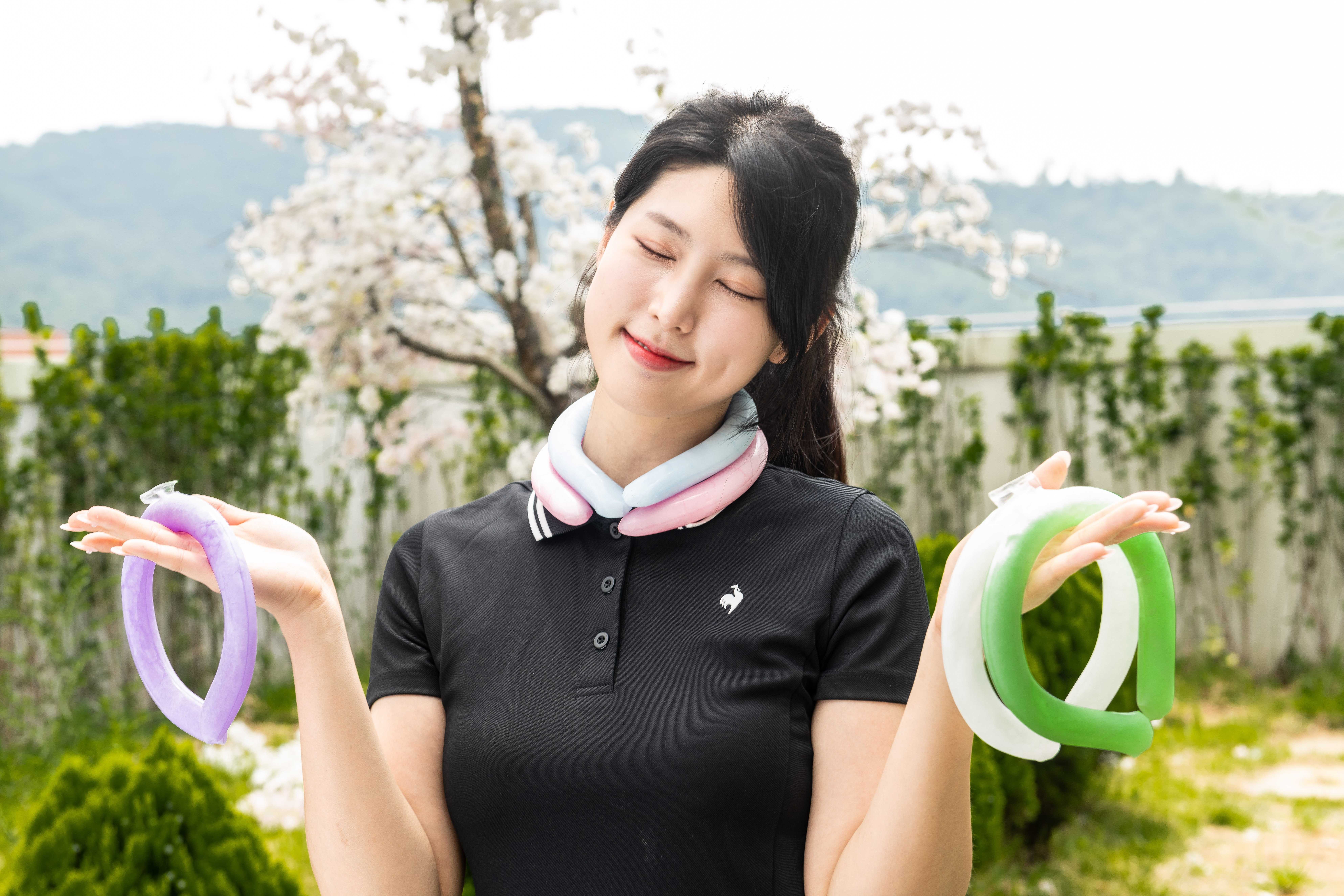 라이즈원 넥쿨러 쿨스카프 아이스 넥밴드 등산 골프 냉감 스카프 - 상세 이미지 2
