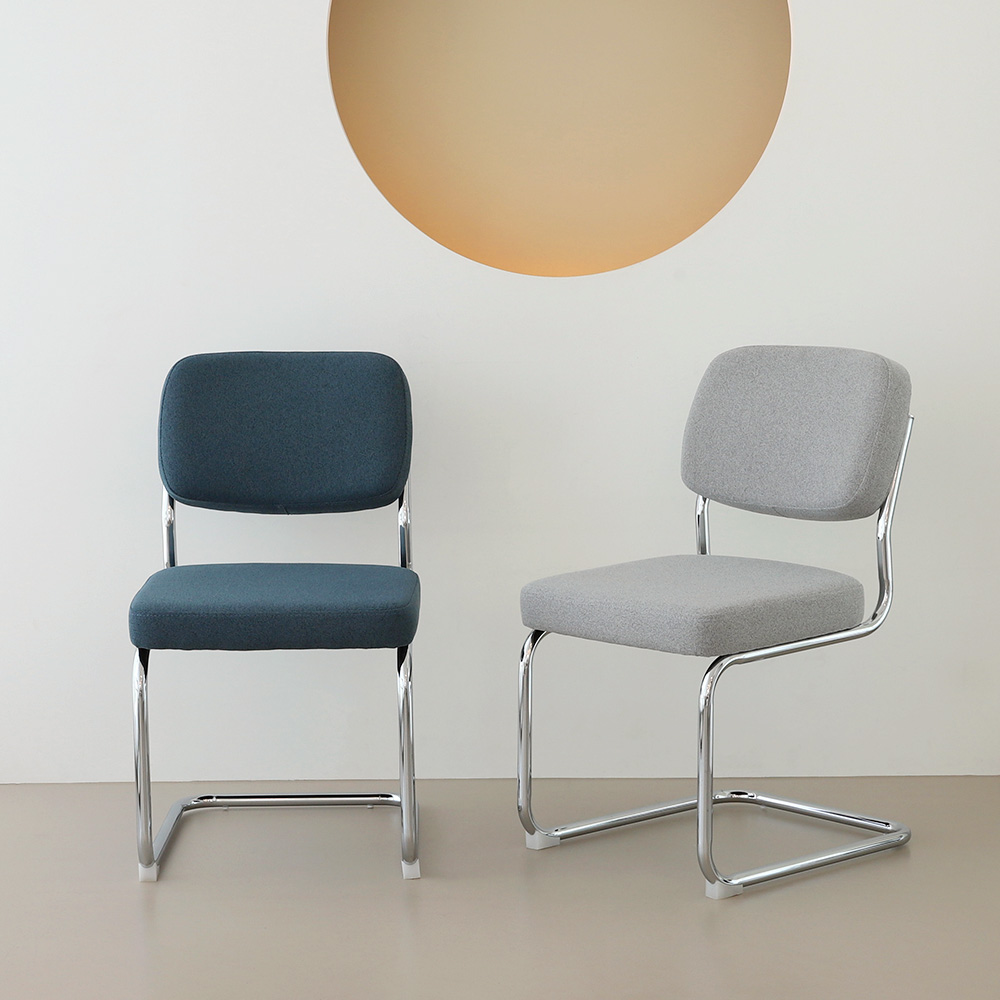 디어 세스카 그레이 패브릭 인테리어 카페 디자인 다이닝체어 미드센츄리 식탁의자