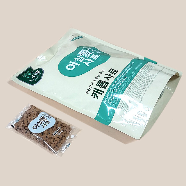 [샘플3봉] 아침애 가수분해 국내산 수제 사료 캐롭, 1.5kg, 1개 - 상세 이미지 4